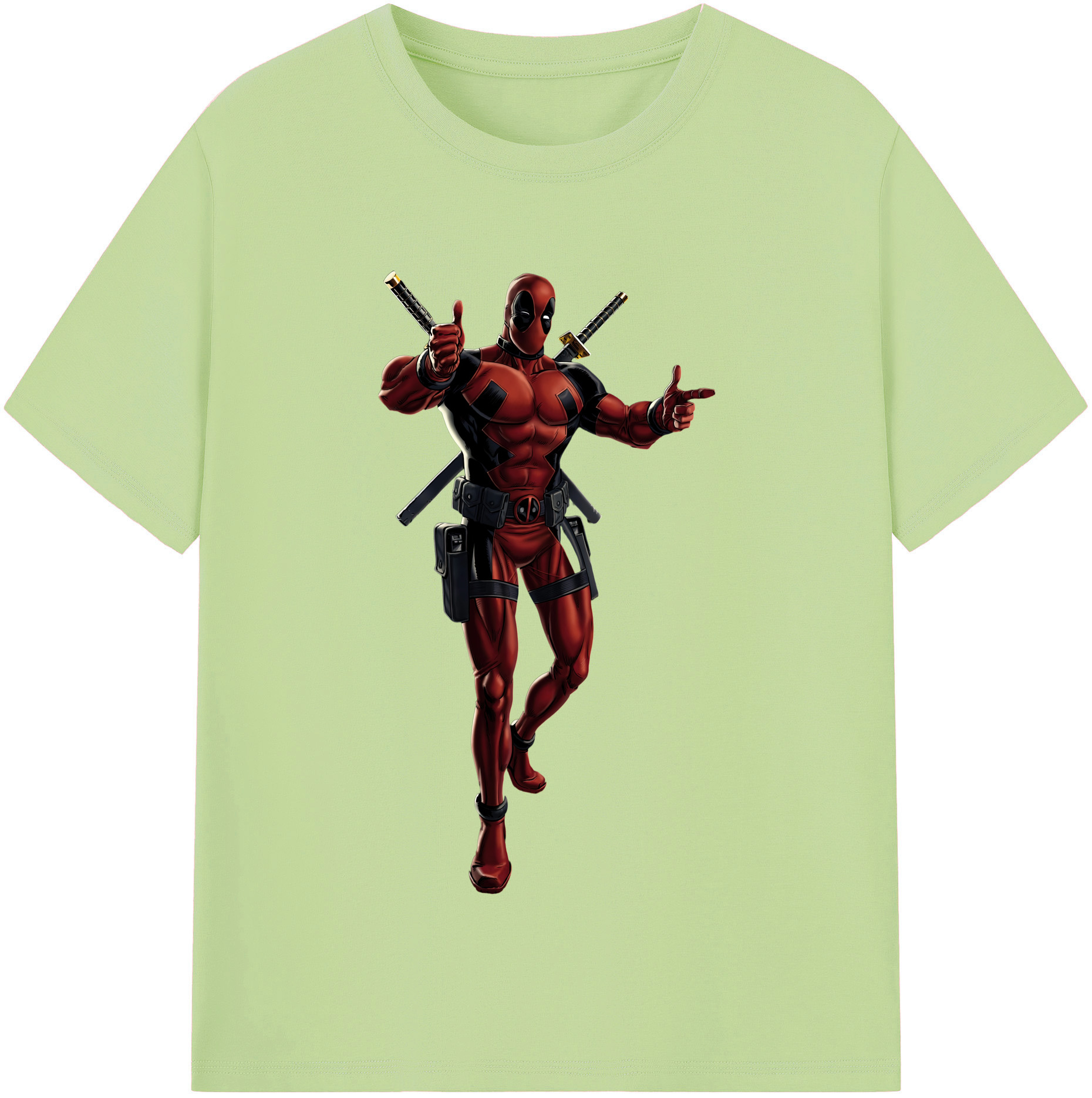 （画像用） Deadpool デッドプール 綿100％半袖Tシャツ（フロントプリント）